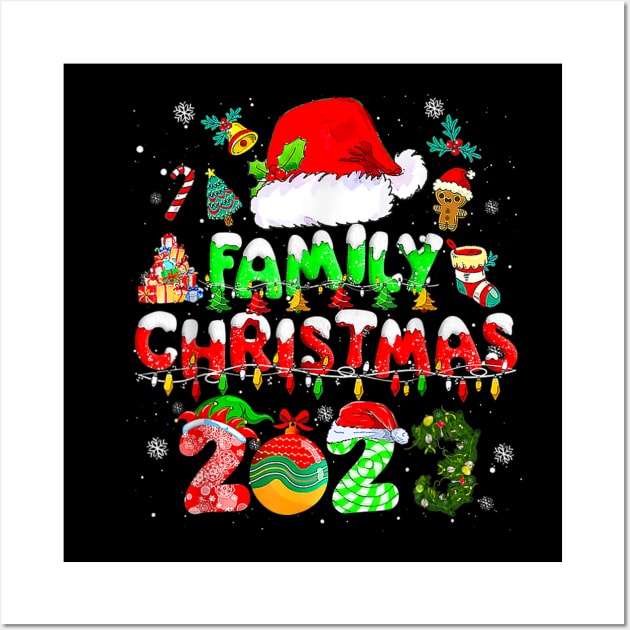 Family Christmas 2023 Matching Squad Santa Elf Wall Art by rhazi mode plagget